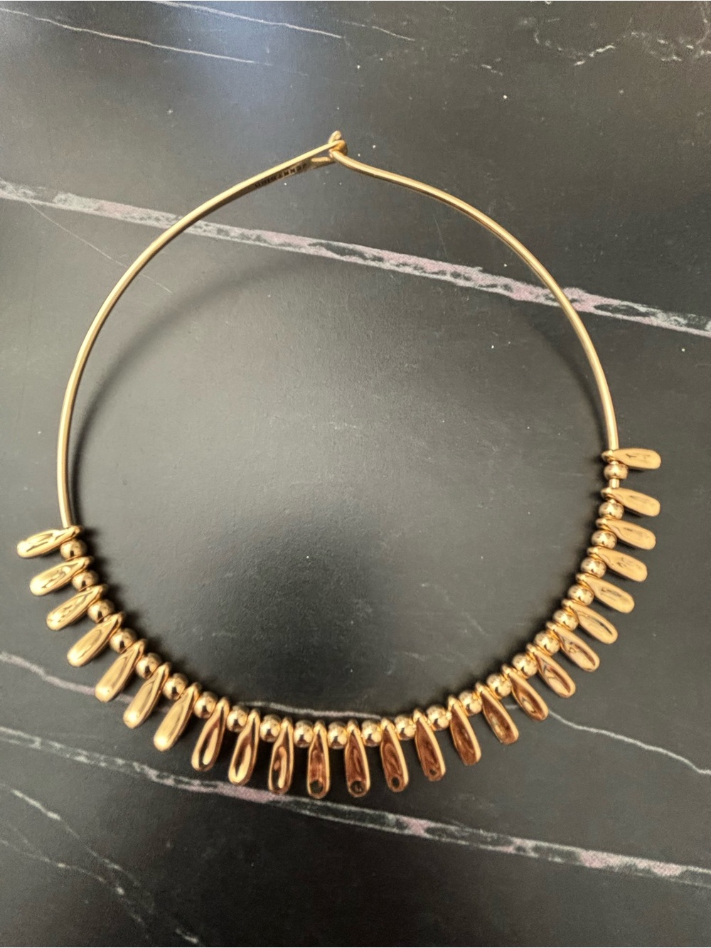 NWOT Jenny Bird Gold Statement Choker Necklace -